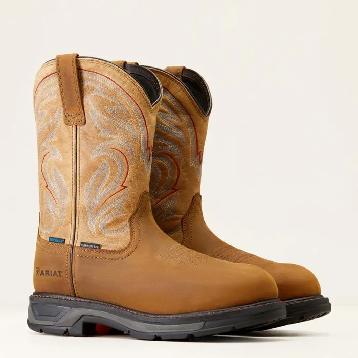 Men Work Boots Ariat WorkHog XT Waterproof Carbon Toe Work Boot Distressed Brown Men Work Boots Ariat WorkHog XT Waterproof Carbon Toe Work Boot Distressed Brown
