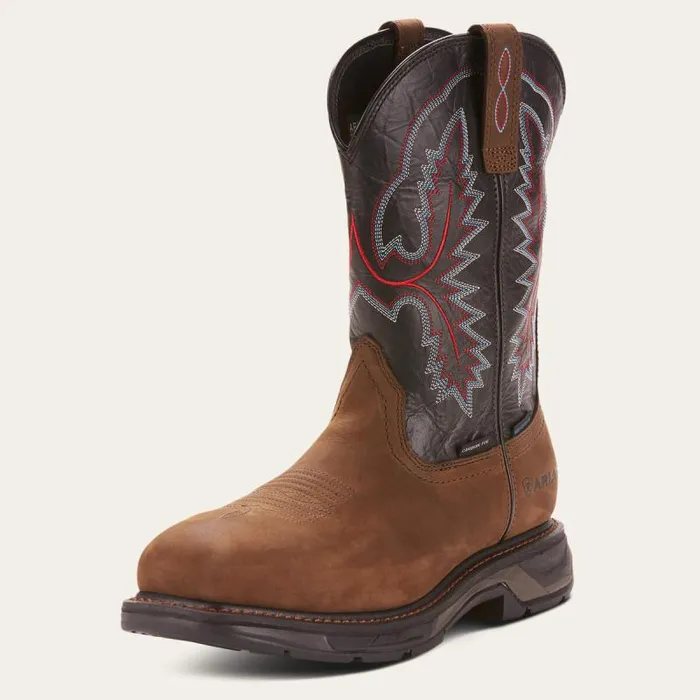 Men Work Boots Ariat WorkHog XT Waterproof Carbon Toe Work Boot Oily Distressed Brown Men Work Boots Ariat WorkHog XT Waterproof Carbon Toe Work Boot Oily Distressed Brown