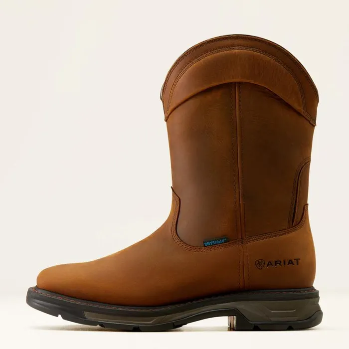 Men Work Boots Ariat WorkHog XT Wellington Waterproof Work Boot Distressed Brown