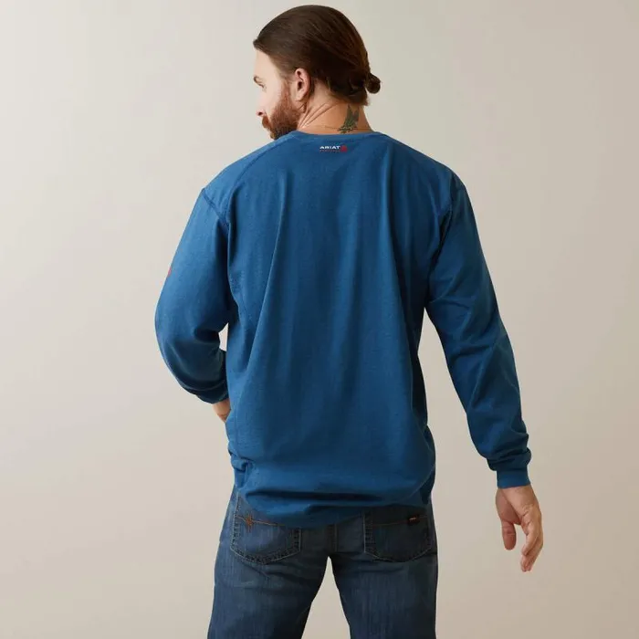 Men Workwear Ariat FR Air Crew TShirt Key Largo Heather Men Workwear Ariat FR Air Crew TShirt Key Largo Heather