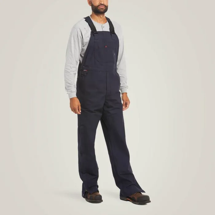 Men Workwear Ariat FR Canvas Unlined Bib Navy