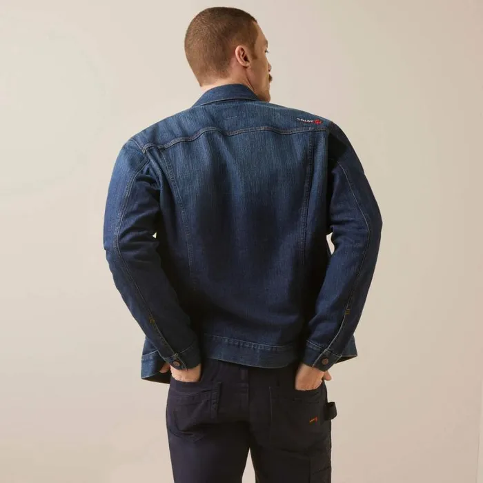Men Workwear Ariat FR DuraStretch Trucker Jacket Ryley Men Workwear Ariat FR DuraStretch Trucker Jacket Ryley