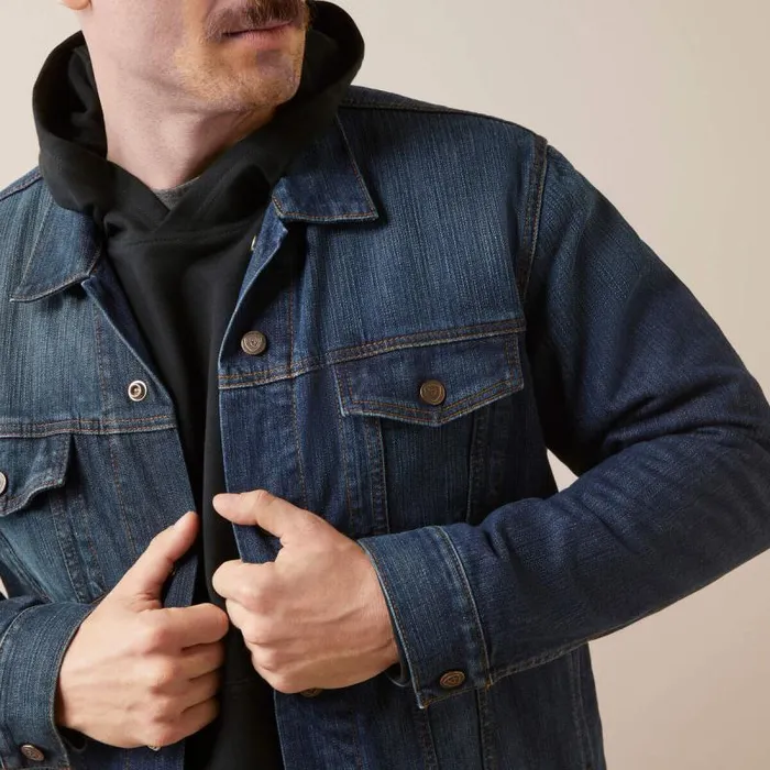 Men Workwear Ariat FR DuraStretch Trucker Jacket Ryley Men Workwear Ariat FR DuraStretch Trucker Jacket Ryley