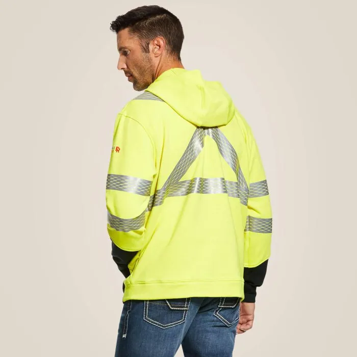 Men Workwear Ariat FR HiVis Hoodie High Viz Yellow Men Workwear Ariat FR HiVis Hoodie High Viz Yellow