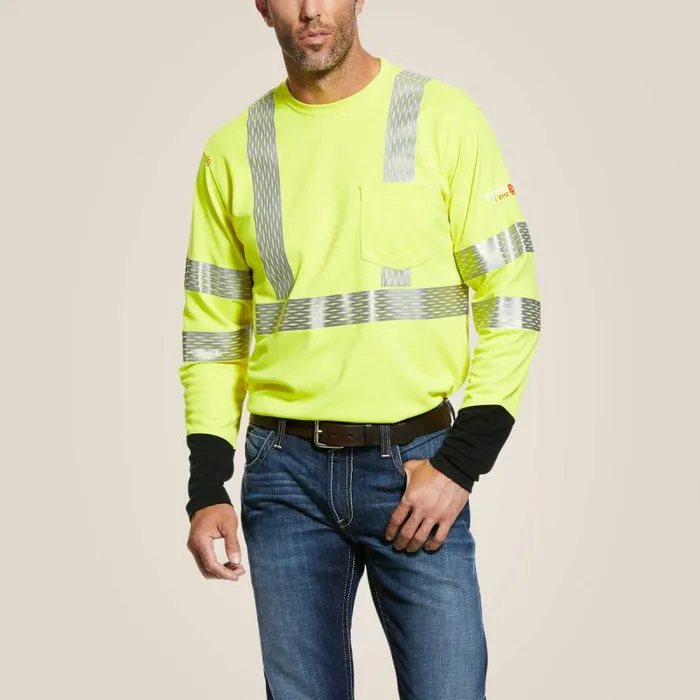 Men Workwear Ariat FR HiVis TShirt Hivis Yellow