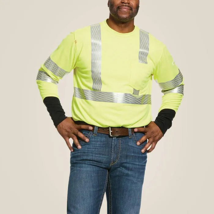 Men Workwear Ariat FR HiVis TShirt Hivis Yellow Men Workwear Ariat FR HiVis TShirt Hivis Yellow