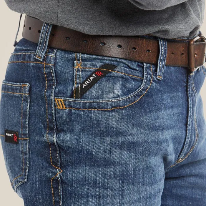 Men Workwear Ariat FR M4 Relaxed Basic Boot Cut Jean Alloy