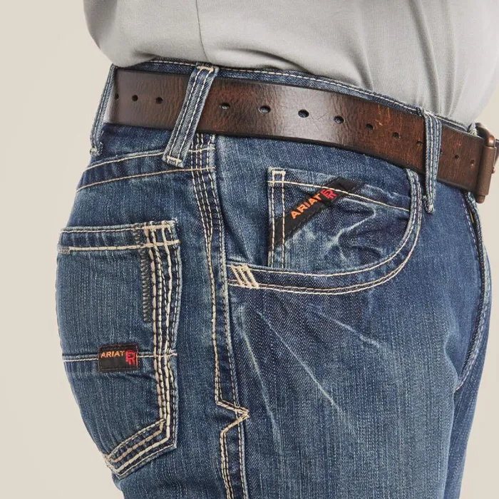 Men Workwear Ariat FR M4 Relaxed Boundary Boot Cut Jean Clay Men Workwear Ariat FR M4 Relaxed Boundary Boot Cut Jean Clay