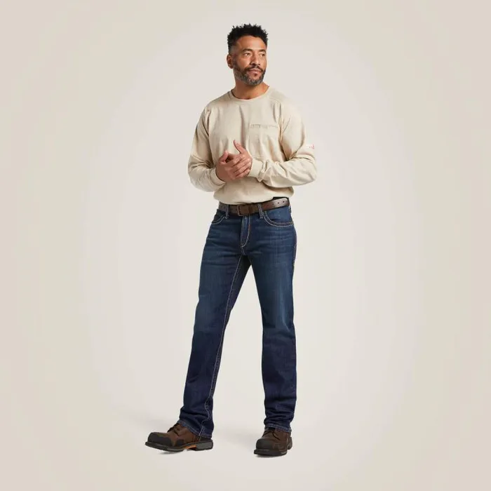 Men Workwear Ariat FR M4 Relaxed DuraStretch Stillwell Boot Cut Jean Calder Men Workwear Ariat FR M4 Relaxed DuraStretch Stillwell Boot Cut Jean Calder
