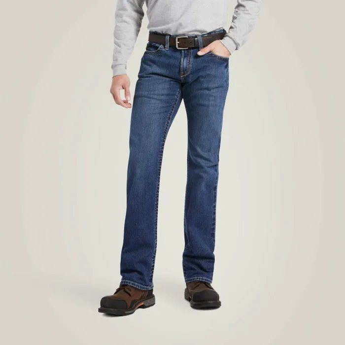 Men Workwear Ariat FR M7 Slim DuraStretch Basic Straight Jean Flint