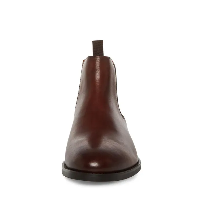 Mens Agate Brown Leather Steve Madden Boots