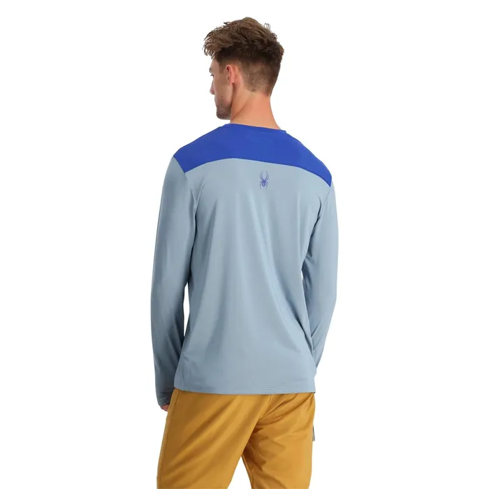 Mens Arc Long Sleeve Tech Tee 8211 Blue Fog Spyder Performance