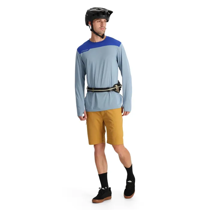Mens Arc Long Sleeve Tech Tee 8211 Blue Fog Spyder Performance
