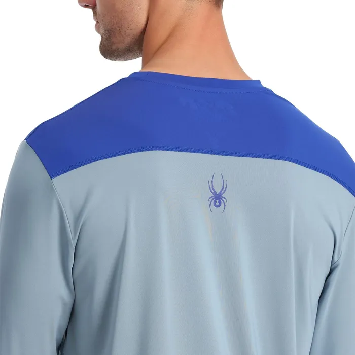 Mens Arc Long Sleeve Tech Tee 8211 Blue Fog Spyder Performance
