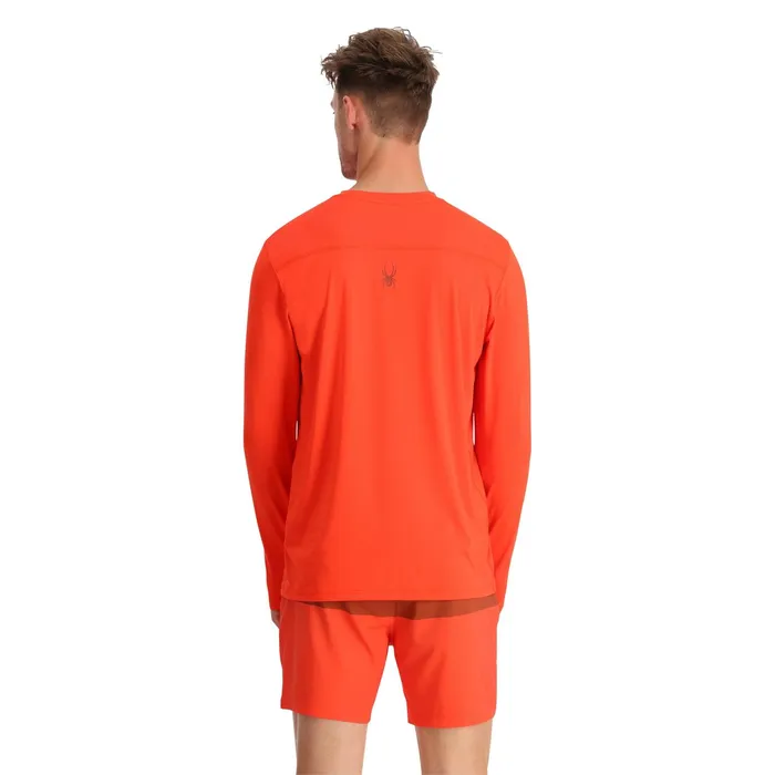 Mens Arc Long Sleeve Tech Tee 8211 Twisted Orange Spyder Performance