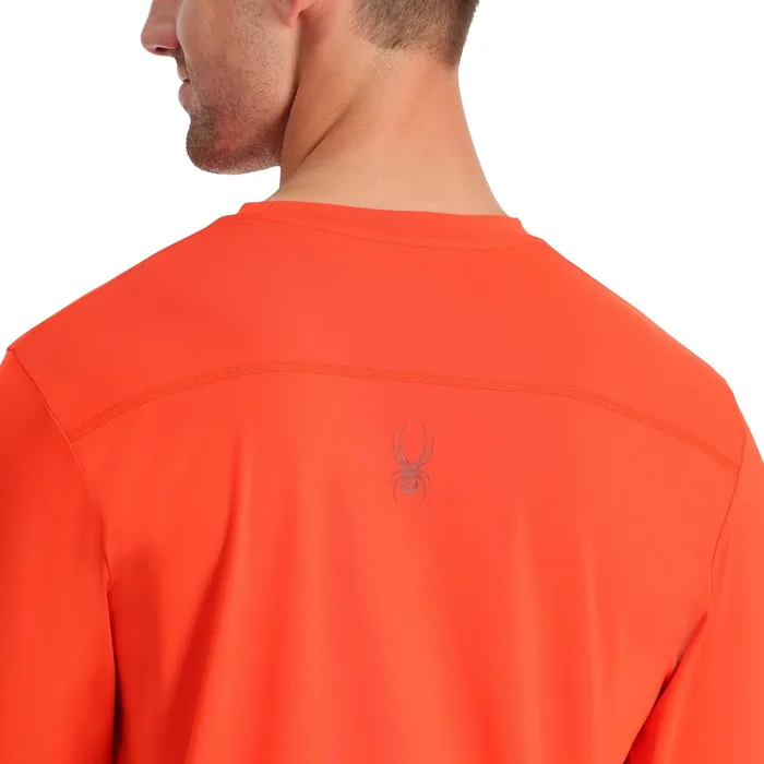 Mens Arc Long Sleeve Tech Tee 8211 Twisted Orange Spyder Performance