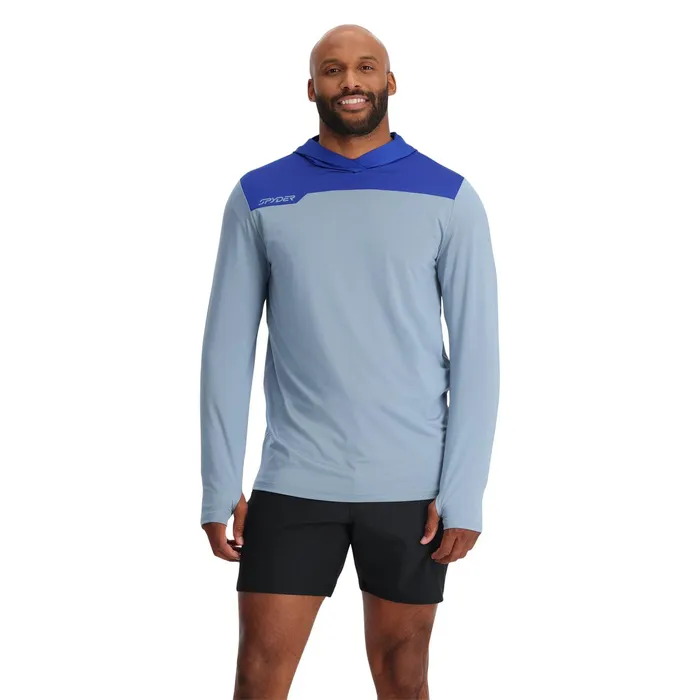 Mens Arc Tech Hoodie 8211 Blue Fog Spyder Performance