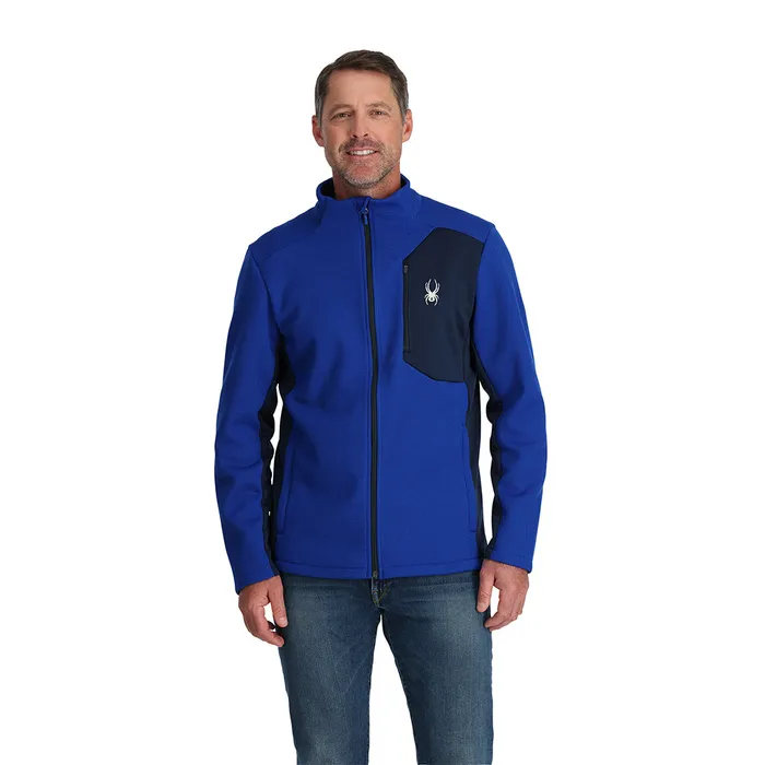 Mens Bandit Full Zip 8211 Electric Blue Spyder Fleece