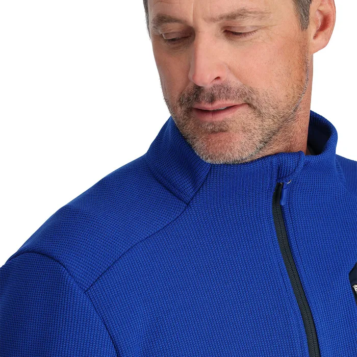 Mens Bandit Full Zip 8211 Electric Blue Spyder Fleece