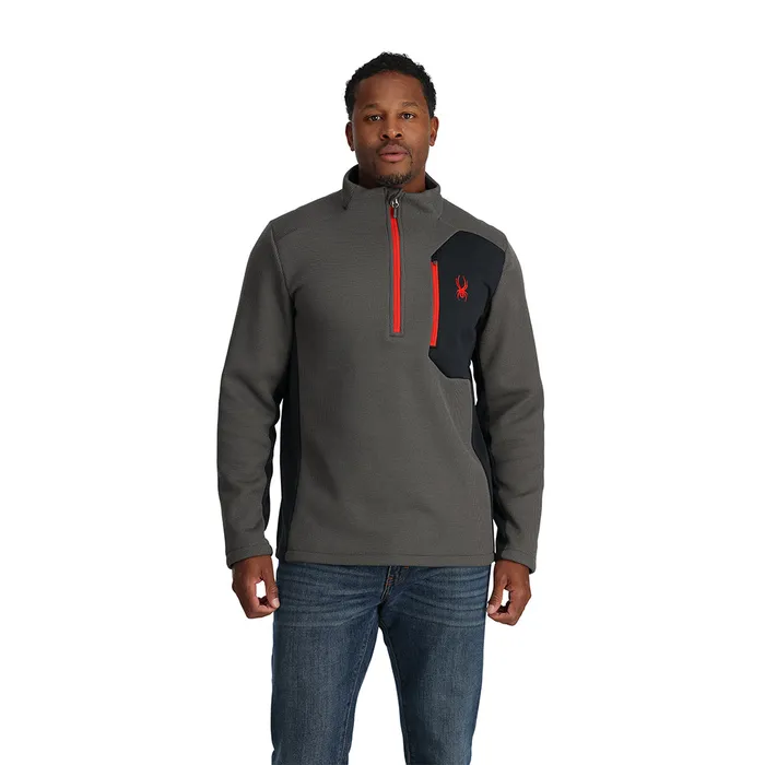 Mens Bandit Half Zip 8211 Polar Spyder Fleece