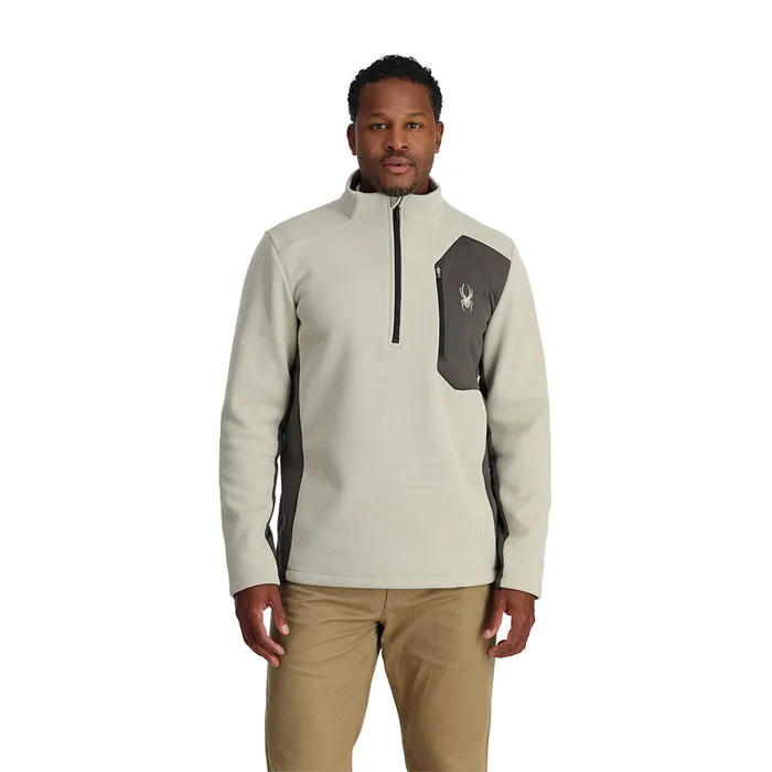 Mens Bandit Half Zip 8211 Sandstorm Spyder Fleece