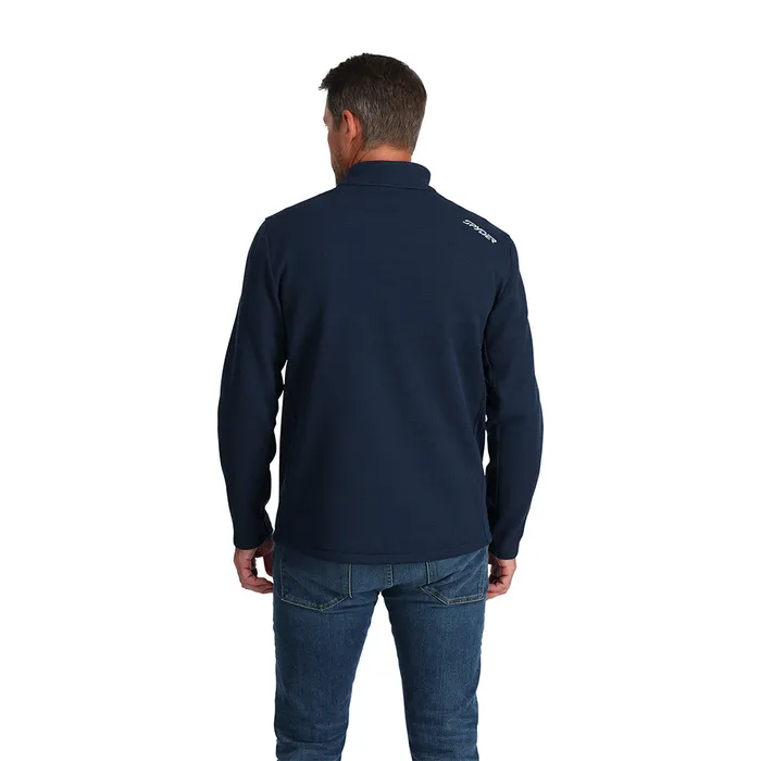 Mens Bandit Half Zip 8211 True Navy Spyder Fleece