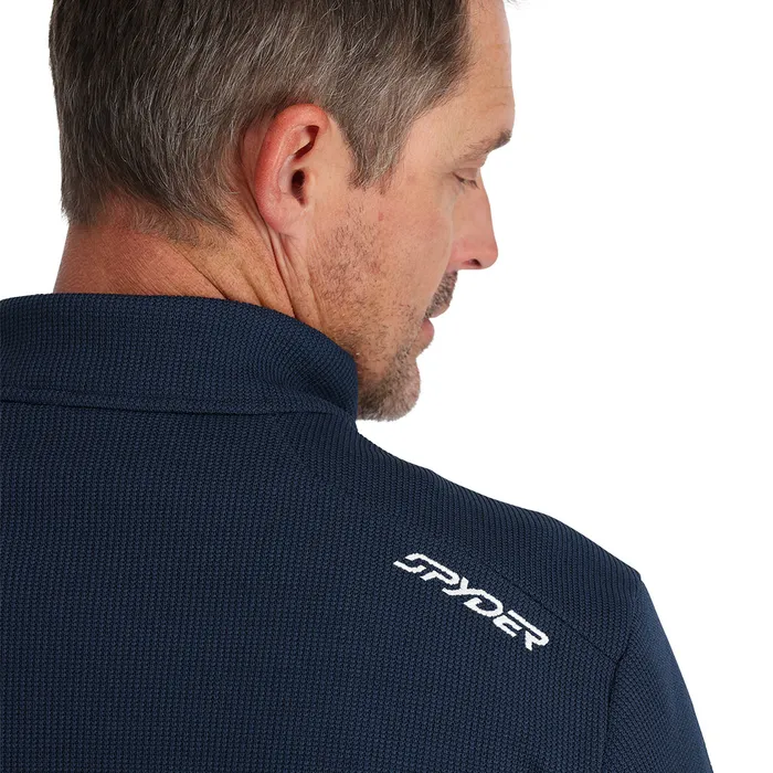 Mens Bandit Half Zip 8211 True Navy Spyder Fleece