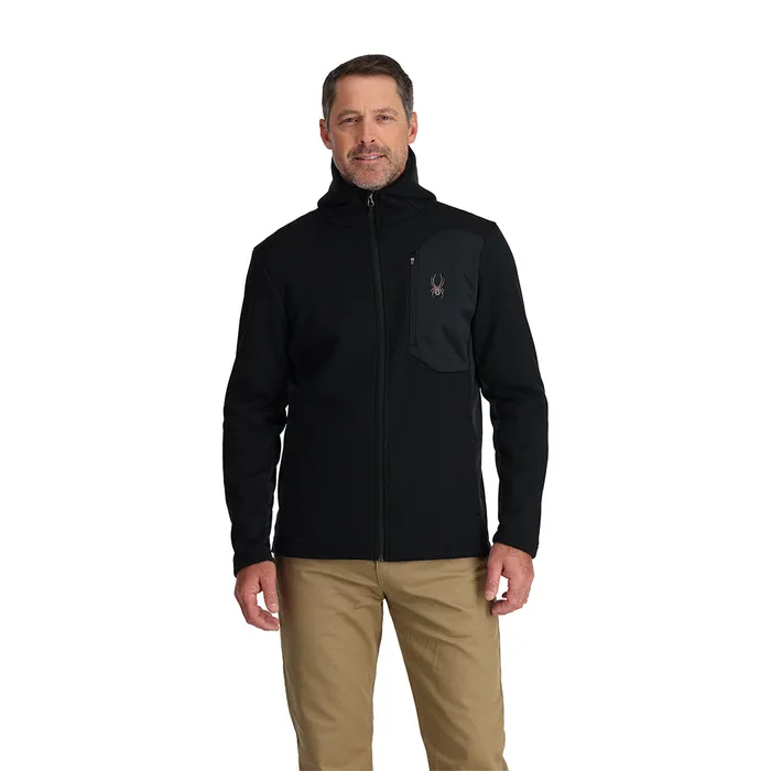 Mens Bandit Hooded 8211 Black Spyder Fleece