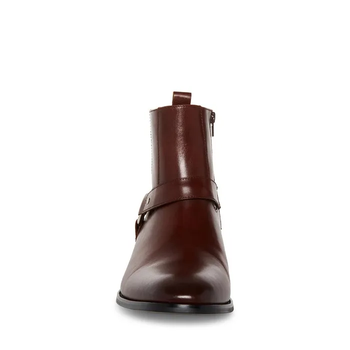 Mens Dash Brown Leather Steve Madden Boots