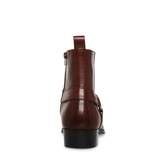 Mens Dash Brown Leather Steve Madden Boots