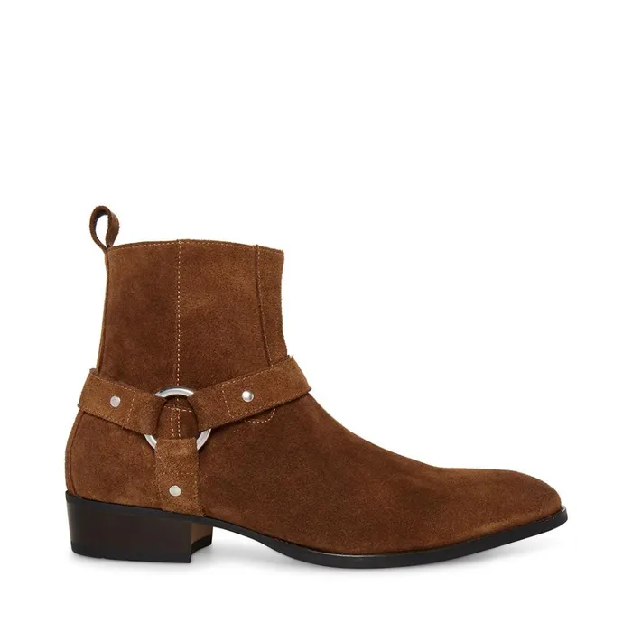 Mens Dash Cognac Suede Steve Madden Boots