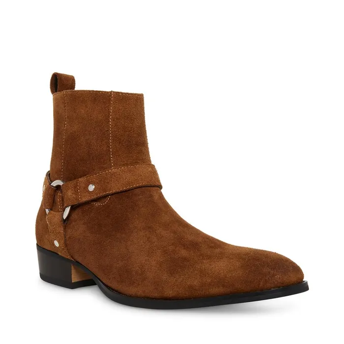 Mens Dash Cognac Suede Steve Madden Boots Mens Dash Cognac Suede Steve Madden Boots