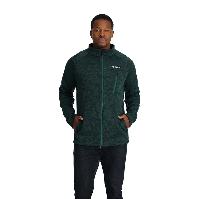 Mens Encore Full Zip 8211 Cypress Green Spyder Fleece