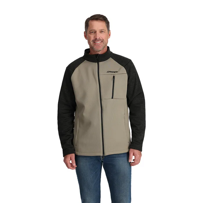 Mens Encore Full Zip 8211 Desert Taupe Spyder Fleece