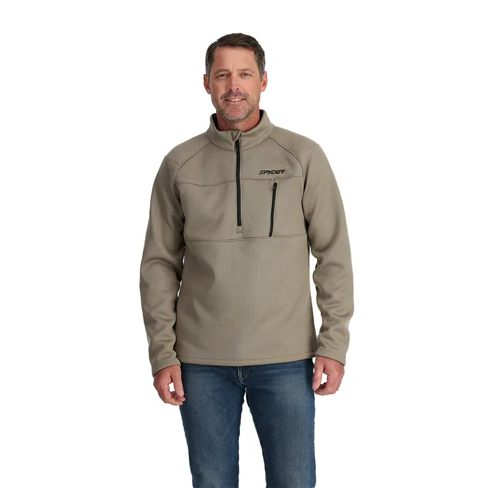 Mens Encore Half Zip 8211 Desert Taupe Spyder Fleece