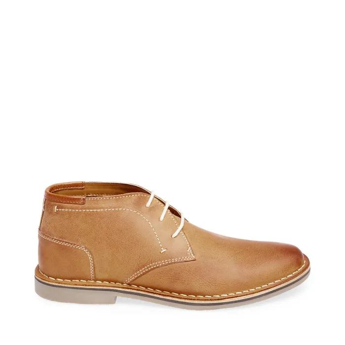 Mens Hestonn Tan Leather Steve Madden Boots
