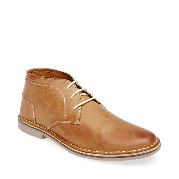 Mens Hestonn Tan Leather Steve Madden Boots