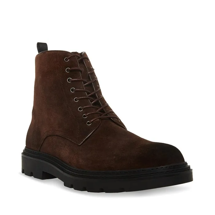 Mens Jessee Brown Suede Steve Madden Boots