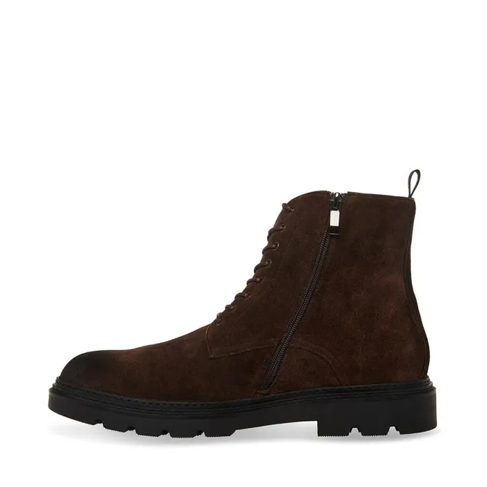 Mens Jessee Brown Suede Steve Madden Boots
