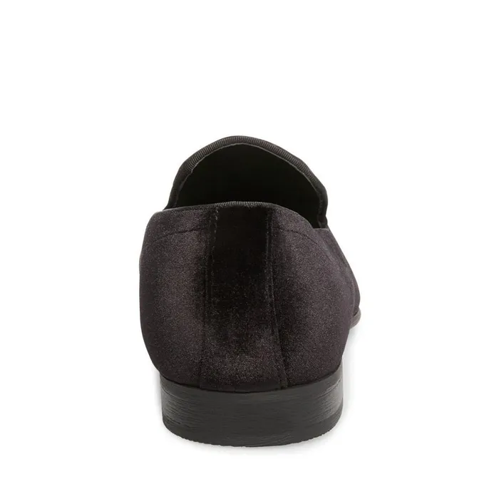 Mens Laight Black Velvet Steve Madden Loafers