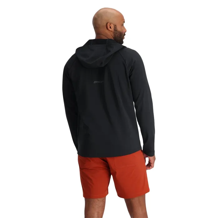 Mens Matrix Gridweb Hoodie 8211 Black Spyder Fleece