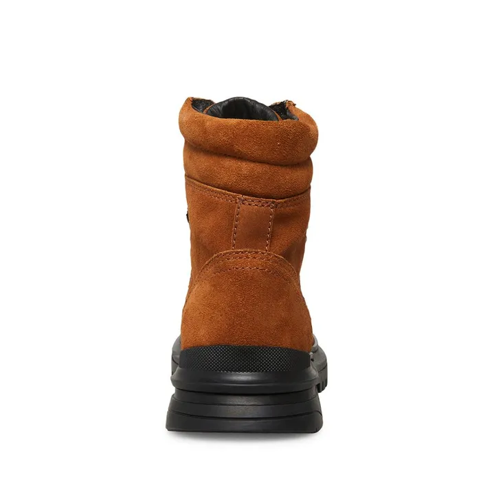 Mens Monty Cognac Suede Steve Madden Boots