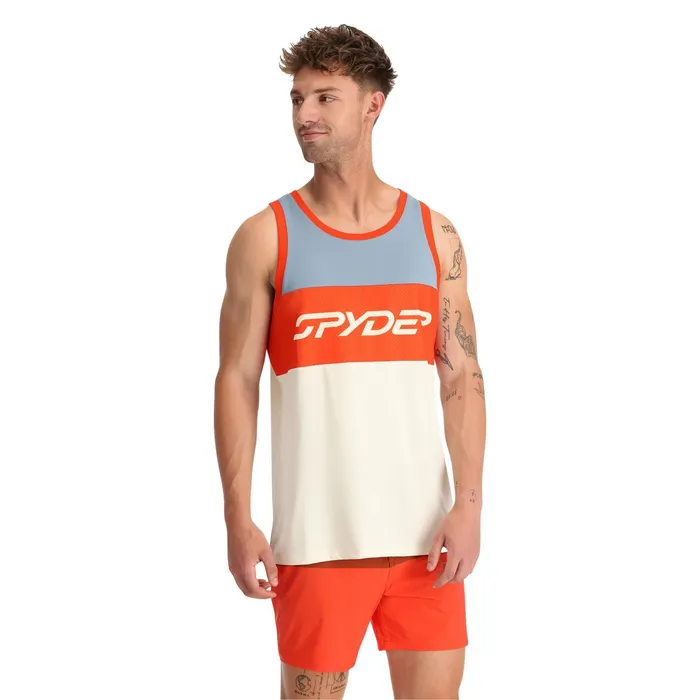 Mens Olson Tank 50 UPF 8211 Greige Spyder Tees 038 Tanks