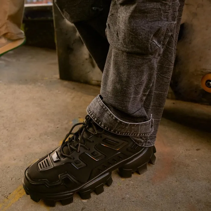 Mens Ponce Black Steve Madden Sneakers