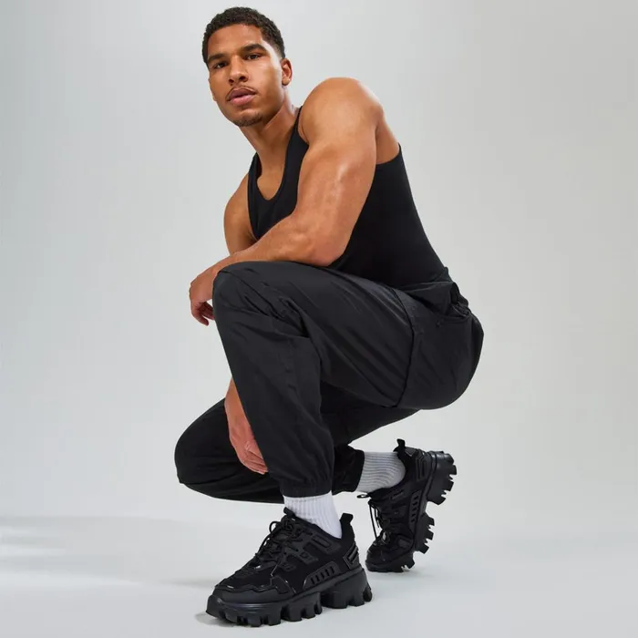 Mens Ponce Black Steve Madden Sneakers