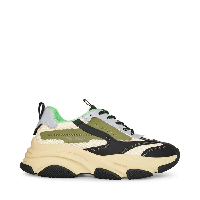 Mens Possess Olive Multi Steve Madden Sneakers