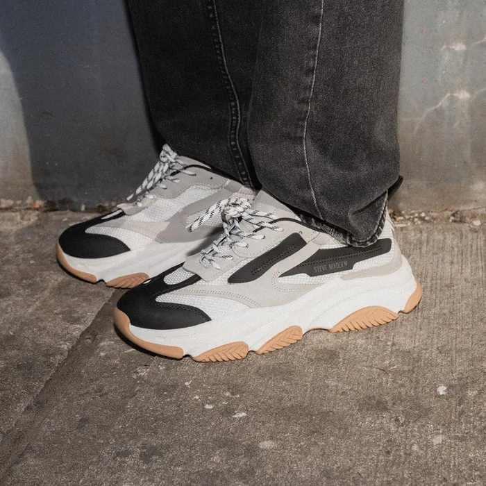 Mens Possess White Multi Steve Madden Sneakers
