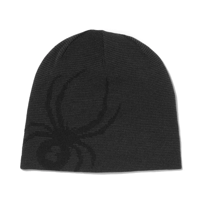 Mens Reversible Innsbruck Beanie 8211 Black Spyder Hats