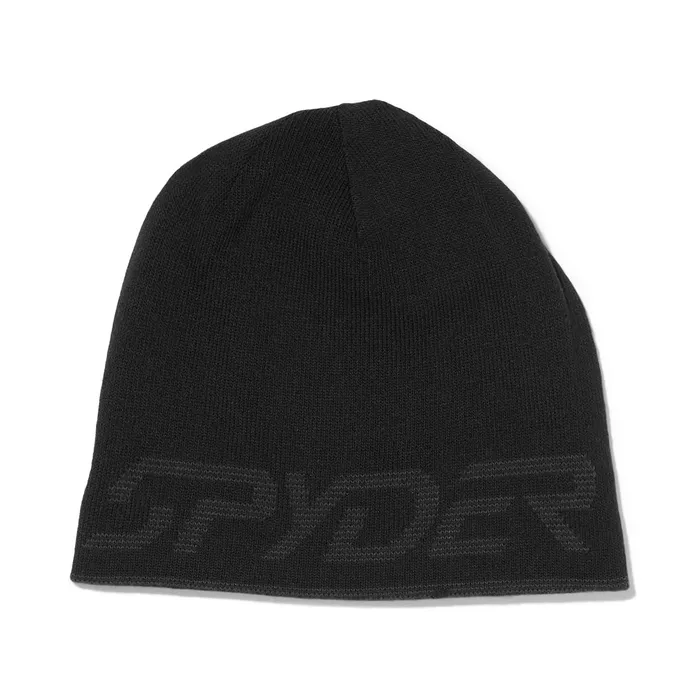 Mens Reversible Innsbruck Beanie 8211 Black Spyder Hats