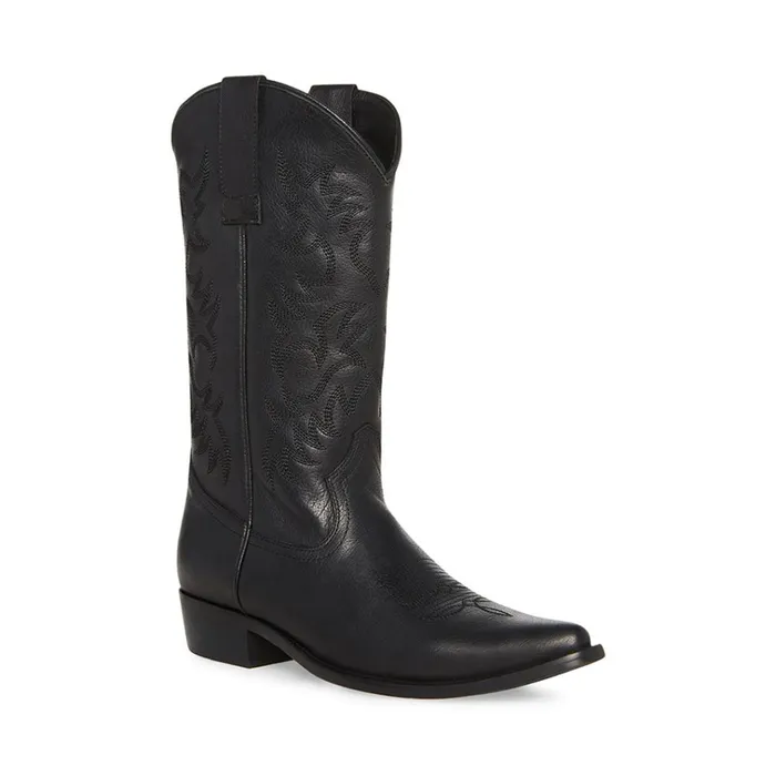 Mens Reyy Black Leather Steve Madden Boots Mens Reyy Black Leather Steve Madden Boots